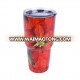 Hot 30oz Powder coated double wall stainless steel vacuum travel tumbler colorful water bottle