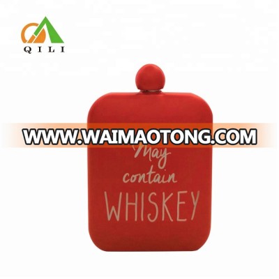 wholesale 5.5oz  square  hip flask stainless steel wine pot hold whisky