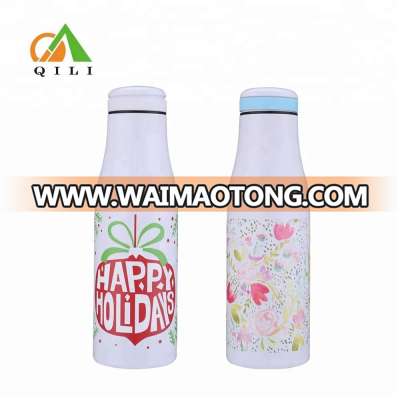 New Product 500ml Stainless steel 3D Printing Pattern water bottle