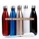 Custom Logo Vacuum Insulated Leak Proof Cola Shape Sports Stainless Steel Water Bottle